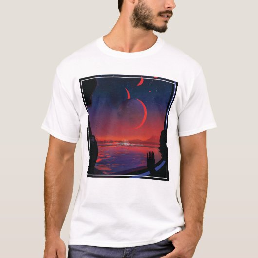 T-shirt Poster de l'espace rétro - Les spectateurs observe (Devant)