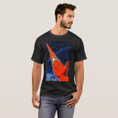 T-shirt Poster de propagande spatiale soviétique USSR Rock (Devant entier)