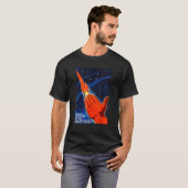 T-shirt Poster de propagande spatiale soviétique USSR Rock (Devant entier)