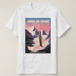 T-shirt poster de ski AURIS-EN-OISANS France