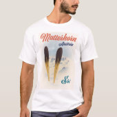 T-shirt Poster de ski Matterhorn Autriche. (Devant)