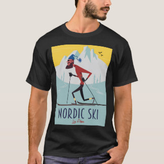 T-shirt Poster de ski nordique