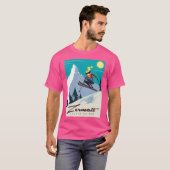 T-shirt Poster de ski Zermatt (Devant entier)