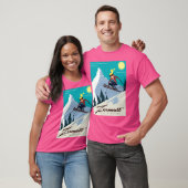 T-shirt Poster de ski Zermatt (Unisexe)