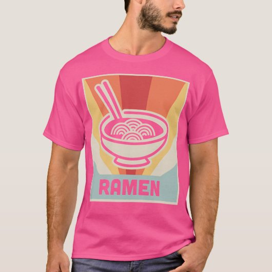 T-shirt Poster de style vintage Ramen (Devant)