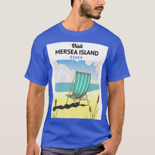 T-shirt Poster de voyage en bord de mer de l'île Mersia