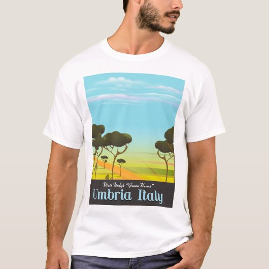 T-shirt poster de voyage en Ombrie Italie (Devant)
