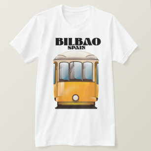 T-shirt Poster de voyage en tramway Bilbao Espagne