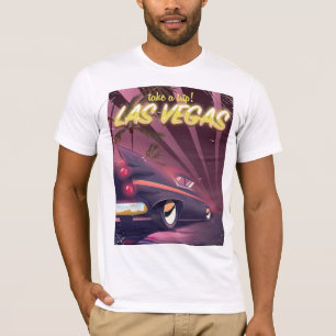 T-shirt poster de voyage en voiture Las Vegas Classic