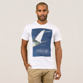 T-shirt Poster de voyage Jet Away. (Devant entier)