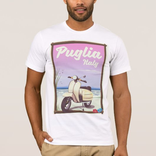T-shirt Poster de Voyage Puglia Italie. (Devant)