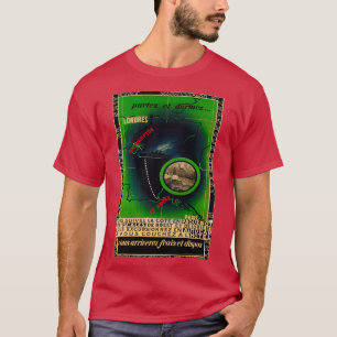T-shirt poster de voyage vintage Londrez Paris