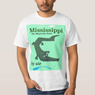 T-shirt Poster de voyage vintage Mississippi Alligator