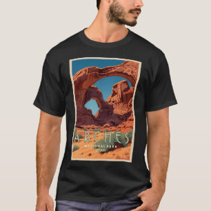 T-shirt Poster des Arches National Park Vintage Travel Pos