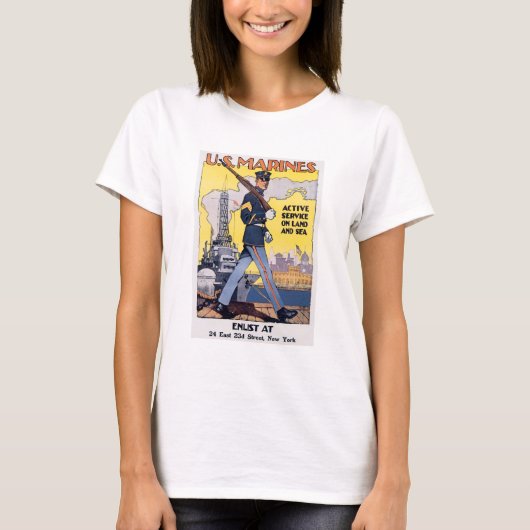 T-shirt Poster des Marines US World War I (Devant)