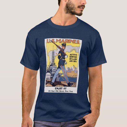 T-shirt Poster des Marines US World War I (Devant)
