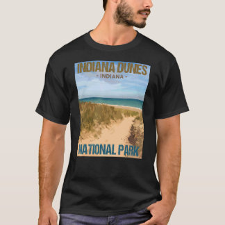T-shirt Poster Design du parc national des Dunes Indiana