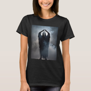T-shirt Poster d'horreur Visage Coeur fantôme Hallowe