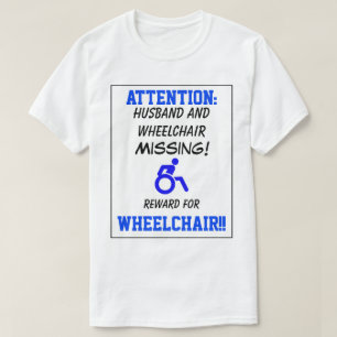 T-shirt Poster drôle sur mesure avec fauteuil roulant