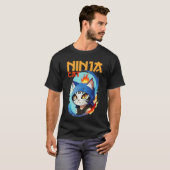 T-shirt Poster du héros du chat Ninja (Devant entier)