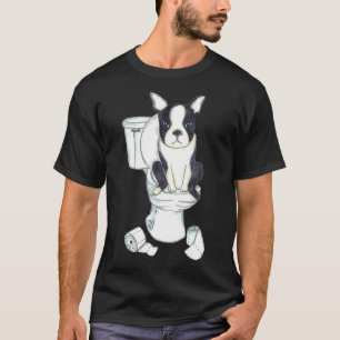 T-shirt Poster du mur de peinture de Boston Terrier Waterc