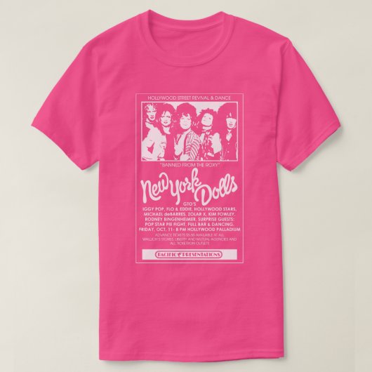 T-shirt Poster du New York Dolls Show (Design devant)