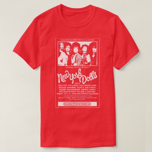 T-shirt Poster du New York Dolls Show (Design devant)