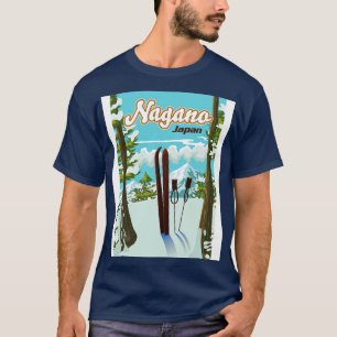 T-shirt Poster du ski Nagano Japon