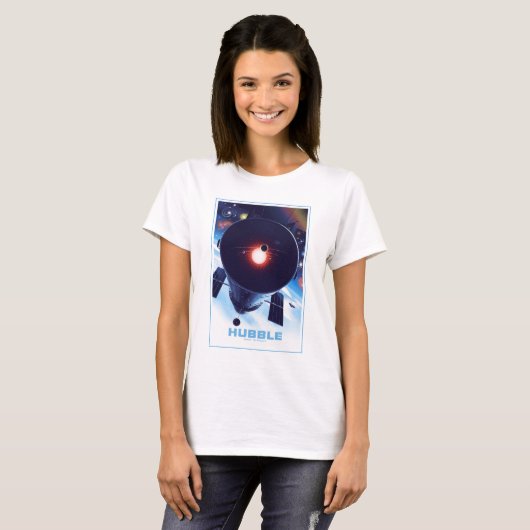T-shirt Poster du télescope spatial Hubble. (Devant entier)
