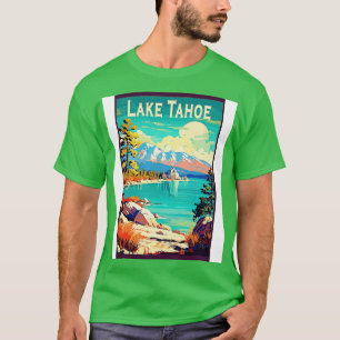 T-shirt Poster du Vintage voyage du parc national du lac T