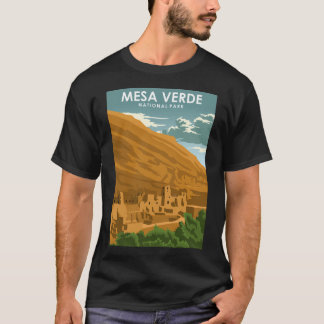 T-shirt Poster du Vintage voyage du parc national Mesa Ver