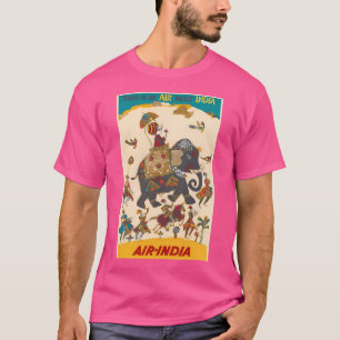 T-shirt Poster du Vintage voyage indien Elephant Retro