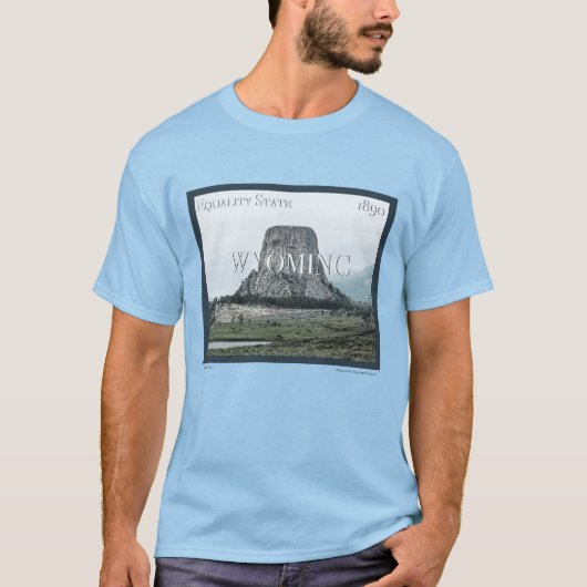 T-shirt Poster du Wyoming (Devant)