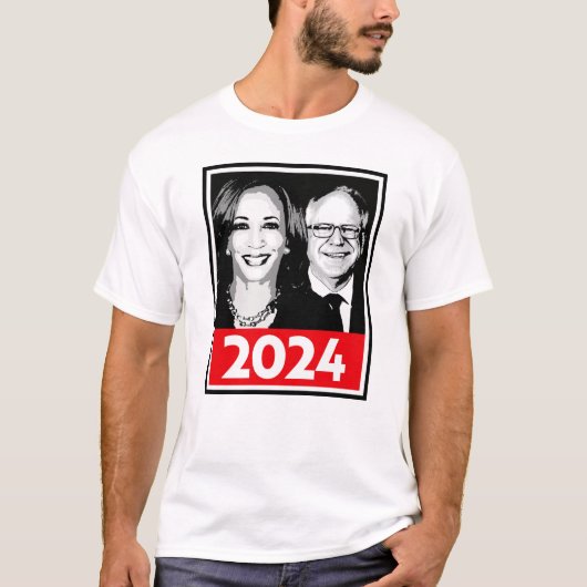T-shirt Poster Harris Walz 2024 (Devant)