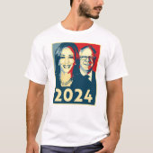 T-shirt Poster Harris Walz 2024 (Devant)