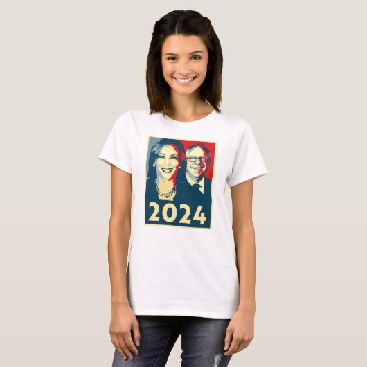 T-shirt Poster Harris Walz 2024 (Devant entier)