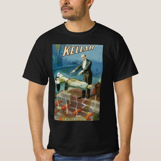 T-shirt Poster magique vintage, Magicien Harry Kellar (Devant)