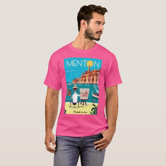 T-shirt Poster Menton (Devant entier)