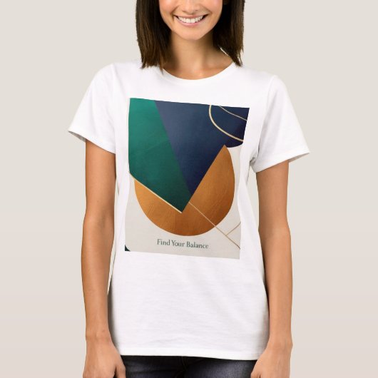 T-shirt Poster moderne minimaliste avec triangle superposé (Devant)