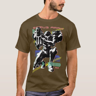 T-shirt Poster Nintendo Metroid Samus Aran Retro Neon