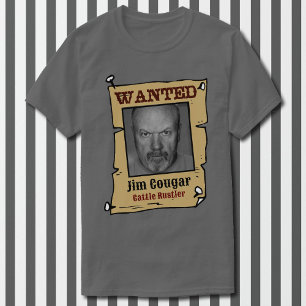 T-shirt Poster Recherché Personnaliser Photo & Nom Humoris