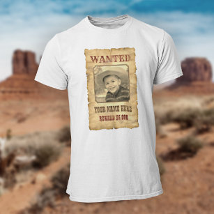 T-shirt Poster Recherché   Vintage Wild West Modèle photo 