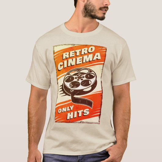 T-shirt Poster Retro CINEMA (Devant)