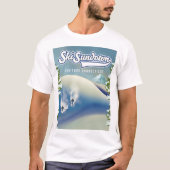 T-shirt Poster ski Sundown Hartford Connecticut (Devant)