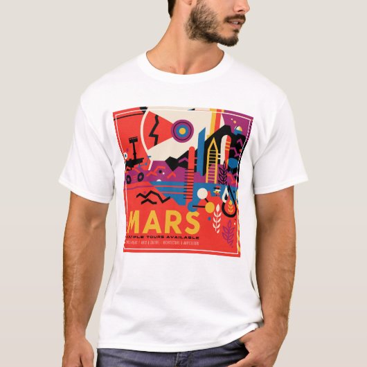 T-shirt Poster spatial Retro - Programme d'exploration de (Devant)