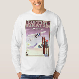 T-shirt Poster vintage colorado de la montagne de cuivre