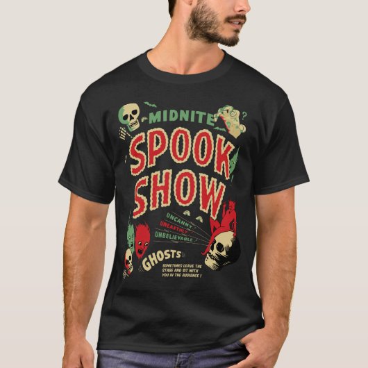 T-shirt Poster vintage de l'émission Midnite Spook (Devant)
