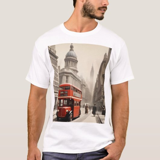 T-shirt Poster vintage de Londres (Devant)