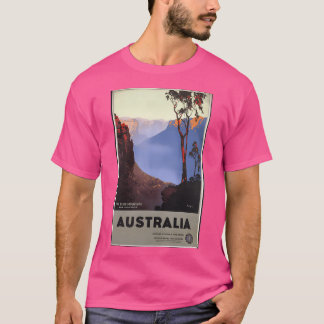 T-shirt Poster Vintage voyage Blue Mountains Australie