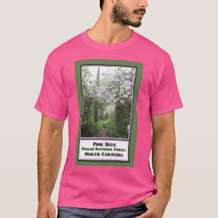 T-shirt Poster Vintage voyage Lits roses Caroline du Nord